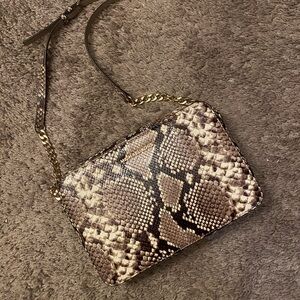 Michael Kors East West jetset crossbody bag in python